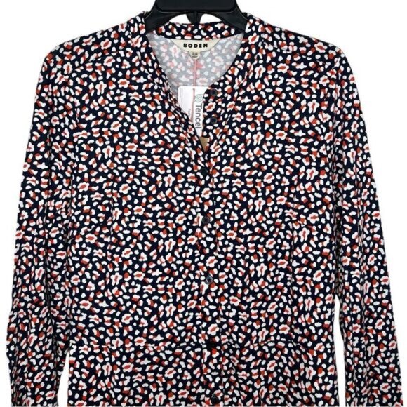 Boden Navy Blue/Red Multi Julia Animal Print Jersey Shirt Dress Size 10 - Picture 4 of 11